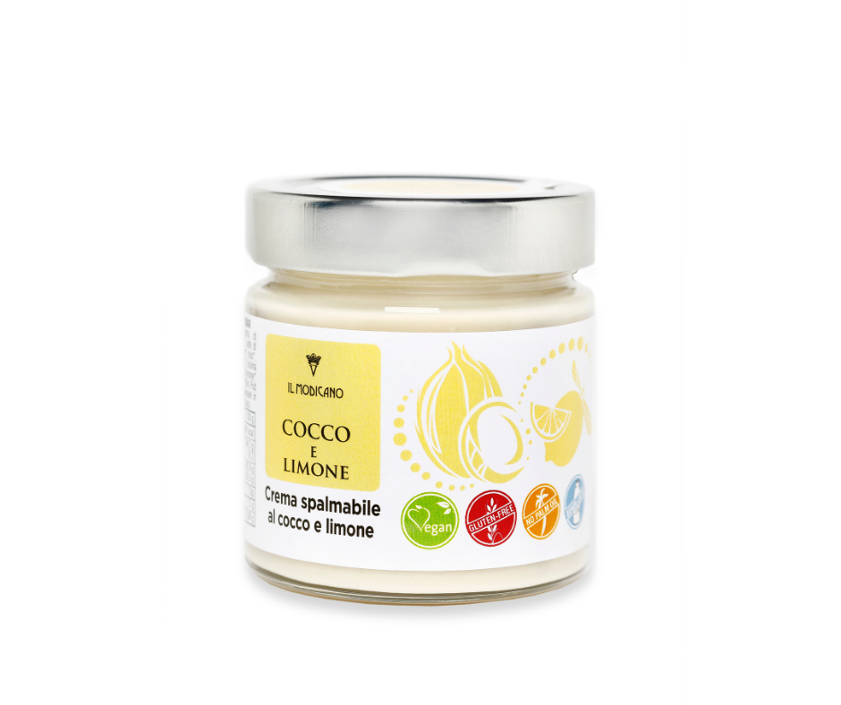 Crema spalmabile dolce al cocco e limone