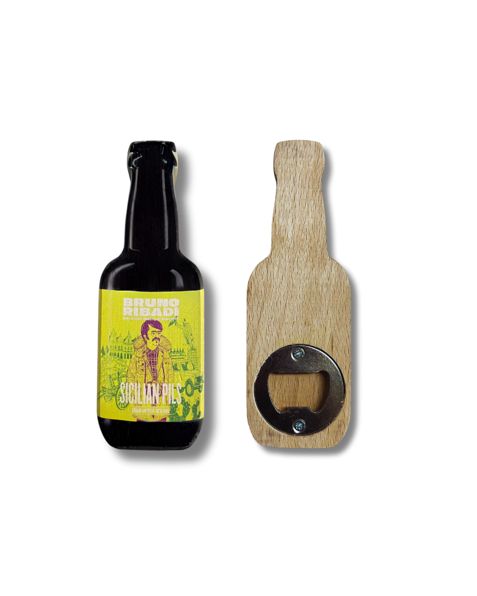 “Sicilian Pils” Wooden Bottle Opener – Bruno Ribadi