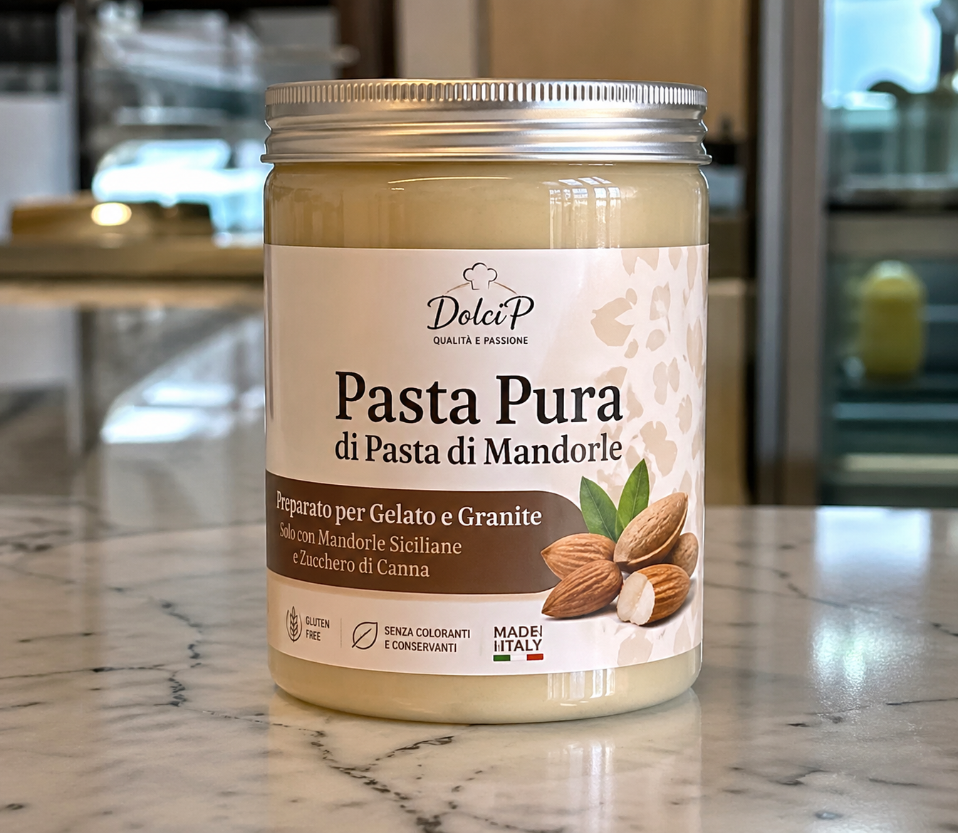 Pasta di mandorla pura Siciliana semilavorata per granite 500gr