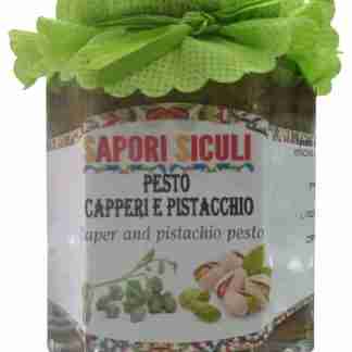 Pesto di capperi e pistacchio.