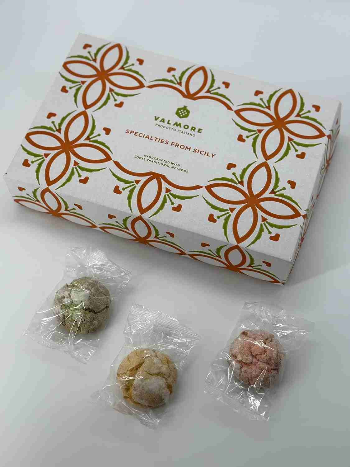 VALMORE Almond Pastries with Flavours (Orange – Pistachio – Lemon) 500g