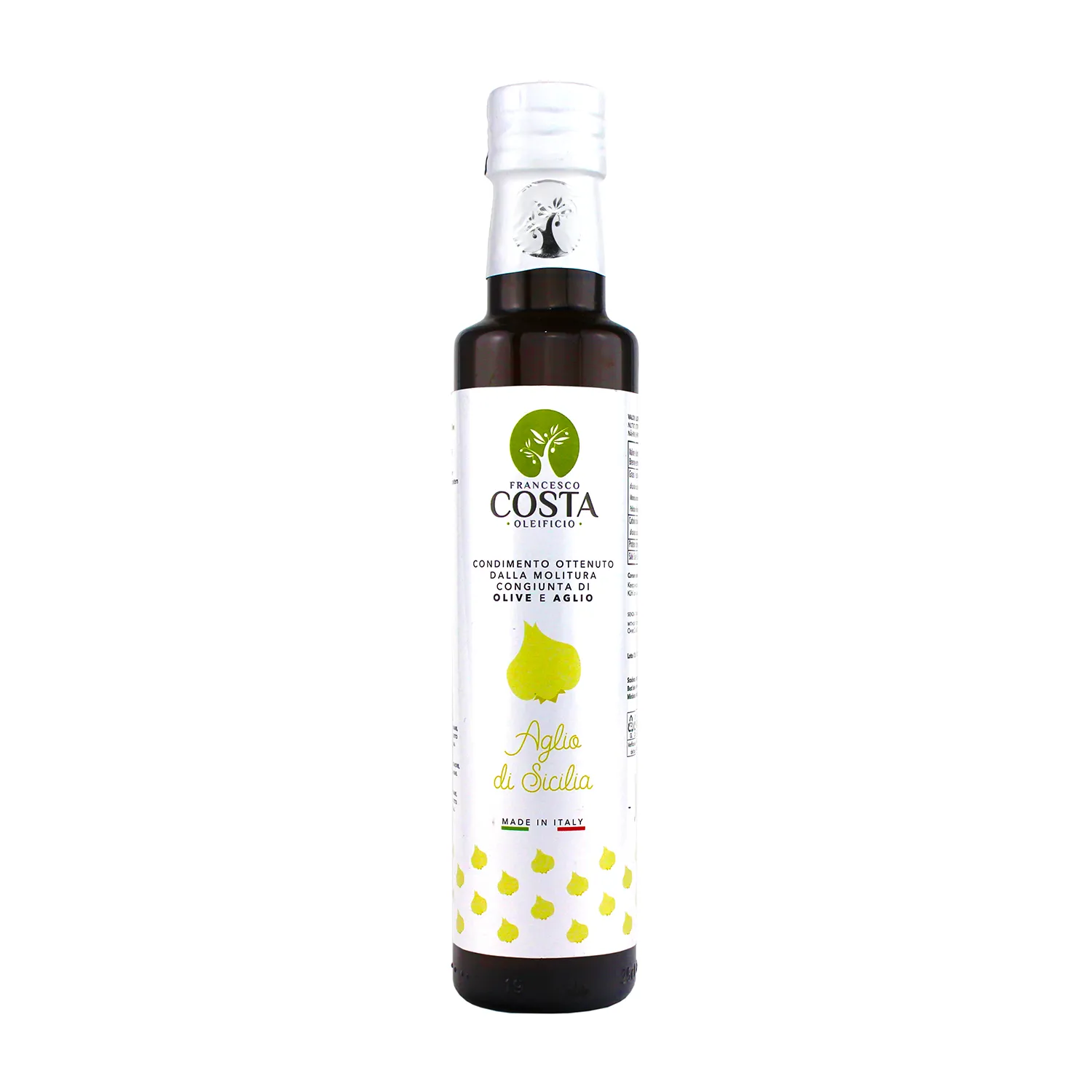 Condimento all’aglio a base di olio extravergine di oliva