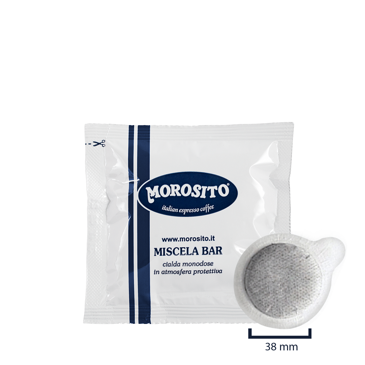 150 Morosito Blue Blend Coffee Pods (38mm)