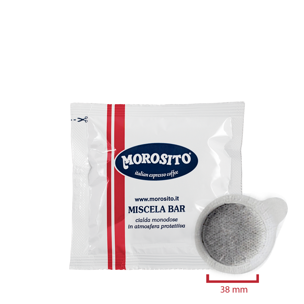 150 Morosito Red Blend Coffee Pods (38 mm)