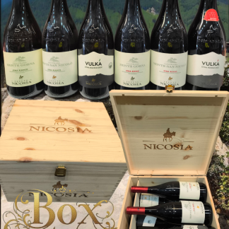 Box vini dell’Etna cantine nicosia 6 bottiglie.