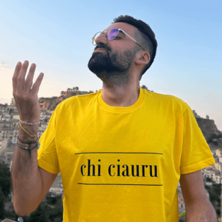 T-Shirt Siciliana Unisex Gialla “Chi Ciauru”