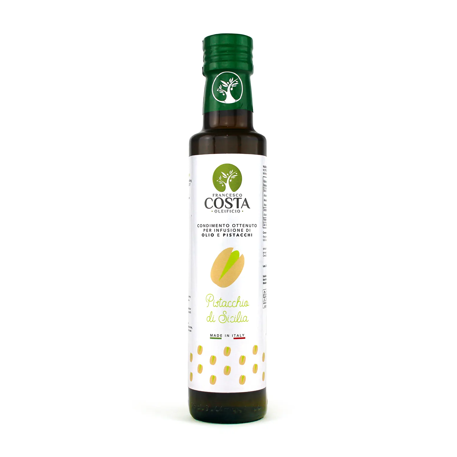Condimento al pistacchio a base di olio extravergine di oliva