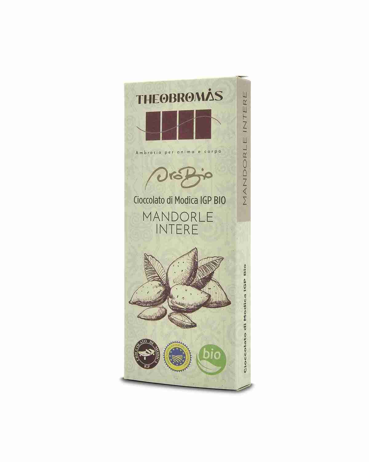 Cioccolato di Modica IGP Biologico con Mandorle Intere – Oro Bio – THEOBROMÀS