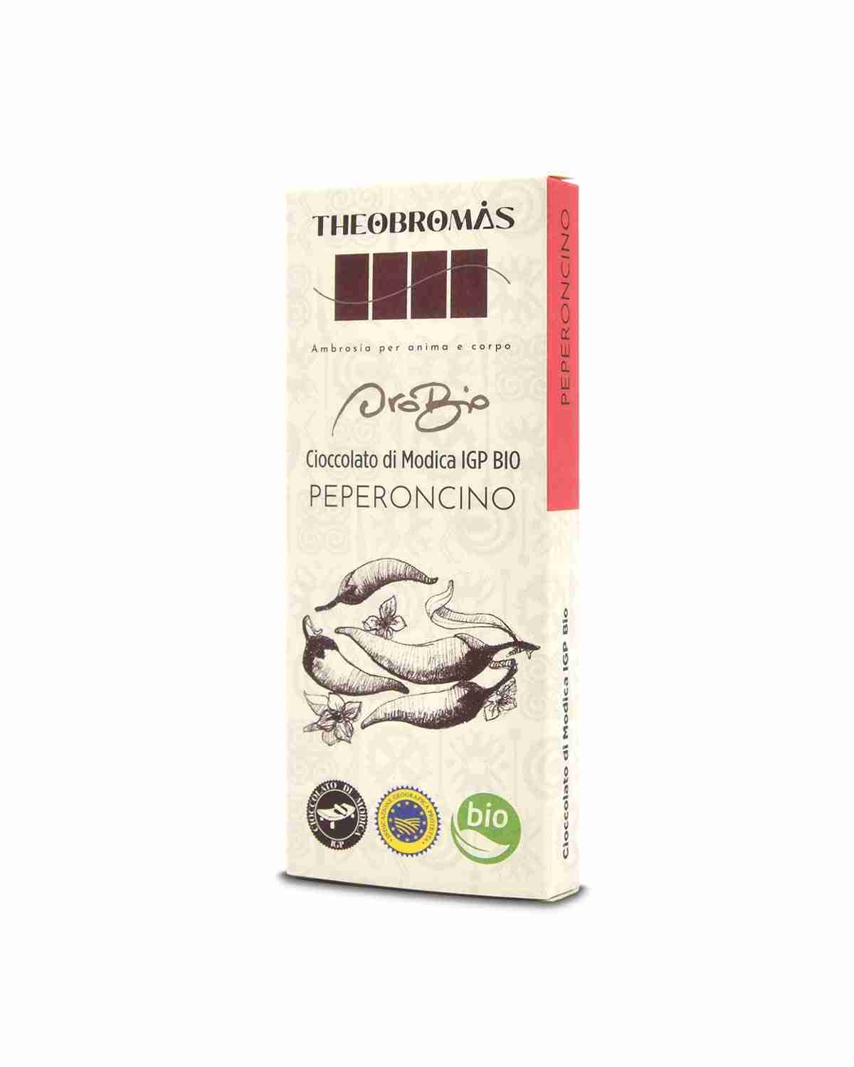 Cioccolato di Modica IGP Biologico con Peperoncino – Oro Bio – THEOBROMÀS