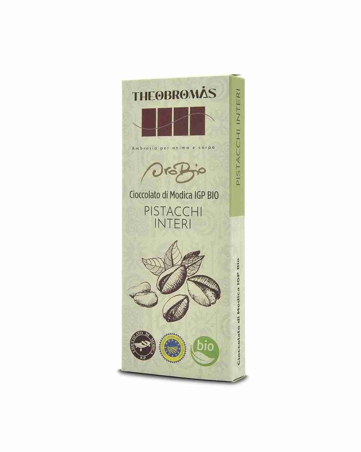 Cioccolato di Modica IGP Biologico con Pistacchi Interi – Oro Bio – THEOBROMÀS