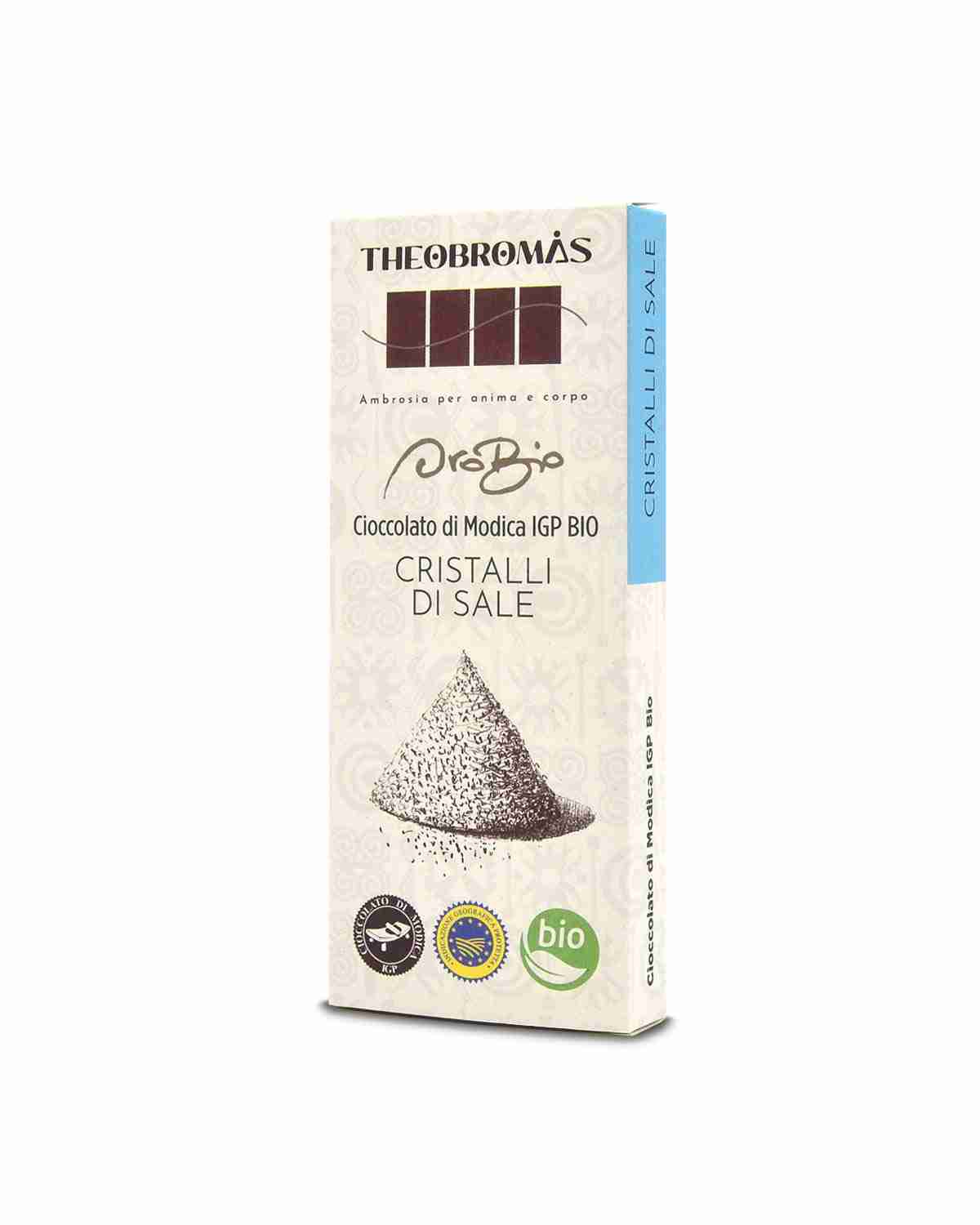 Cioccolato di Modica IGP Biologico con Cristalli di Sale – Oro Bio – THEOBROMÀS
