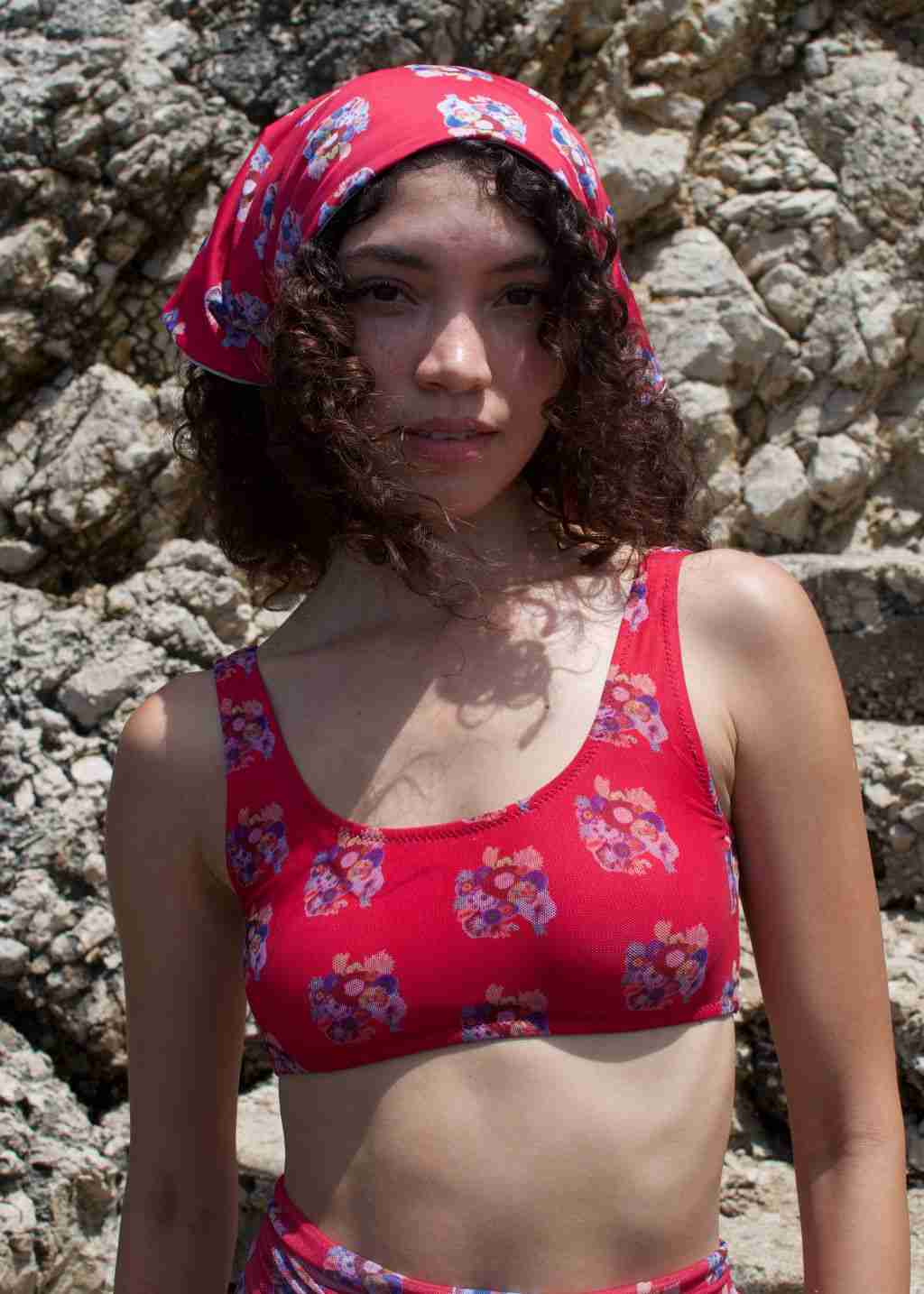 Pantelleria Convertible Bandana, Corallo - Made in Italy