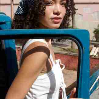 Pantelleria Convertible Bandana, Black Vicky - Made in Italy