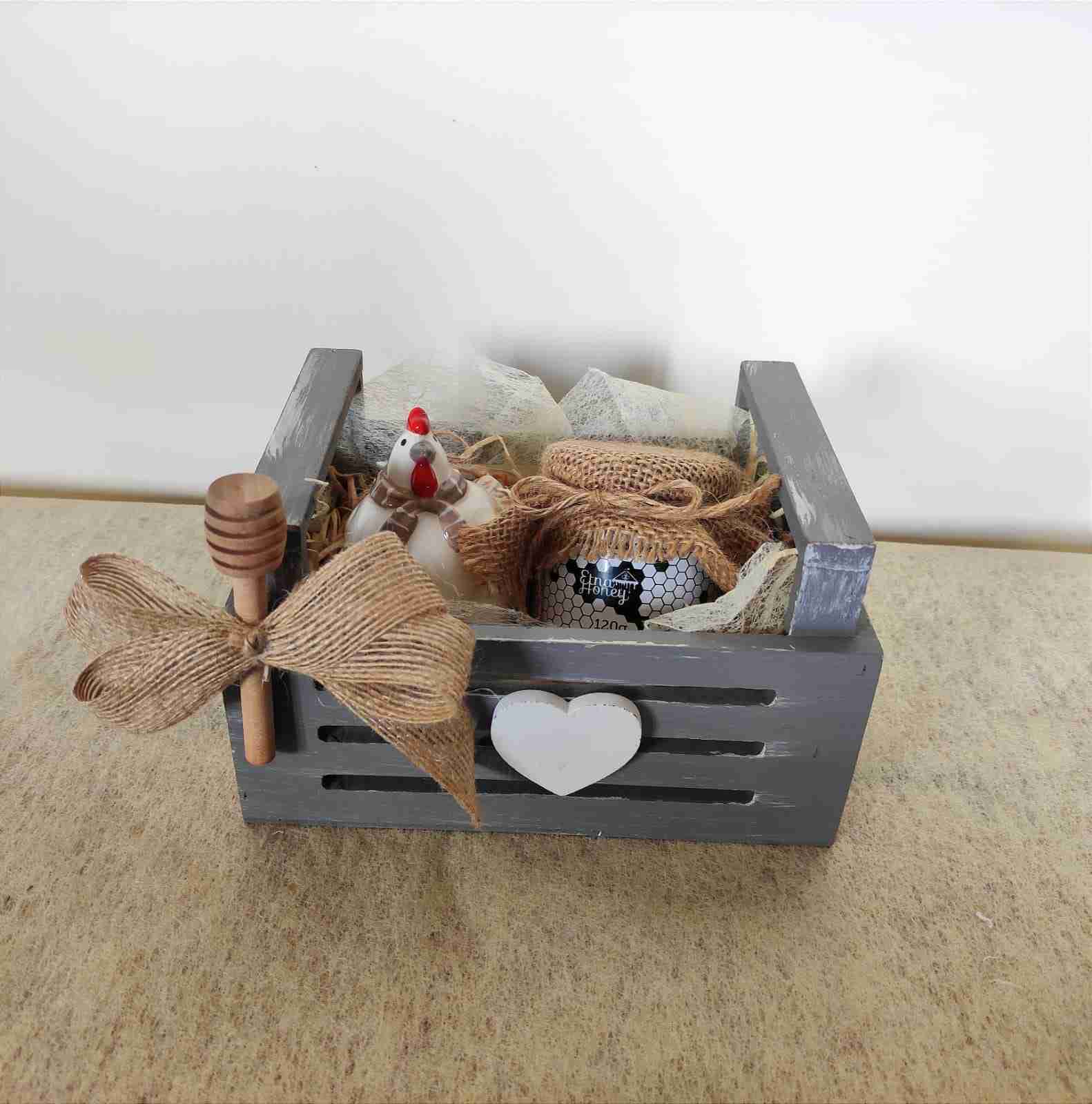 Cassettina regalo in legno shabby chic