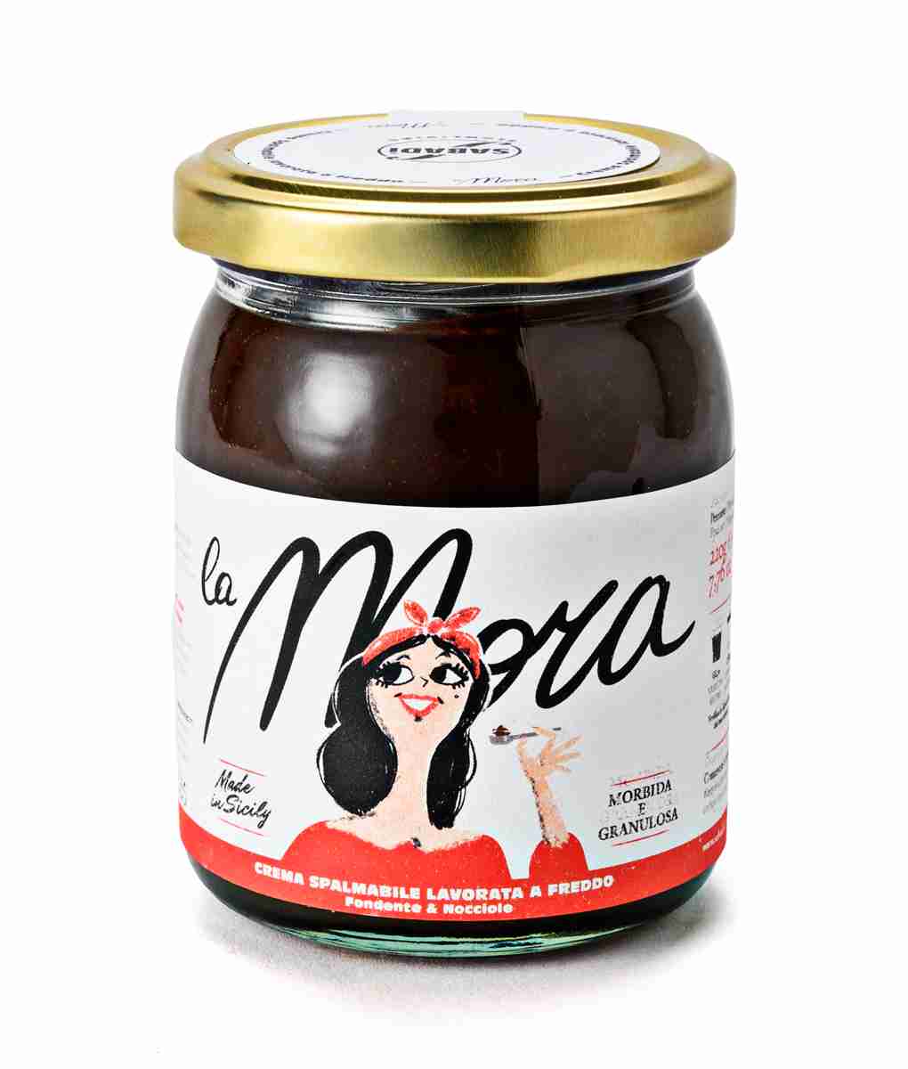 CREMA SPALMABILE LAVORATA A FREDDO – LA MORA – FONDENTE & NOCCIOLE
