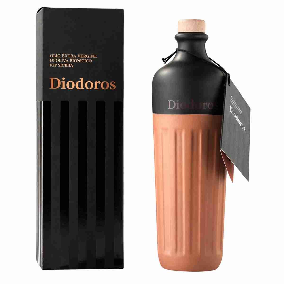 Olio Extravergine di Oliva Bio IGP Sicilia Diodoros – Bottiglia in ceramica – 0,50 L