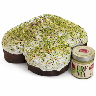 Colomba al Pistacchio con Granella di Pistacchio Verde di Bronte DOP e Crema Spalmabile