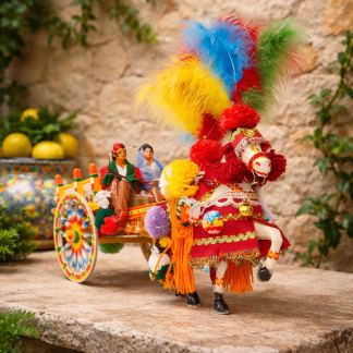 Carrettino Siciliano Souvenir della Sicilia 45 cm