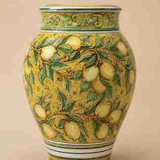 Giara con Decoro Limoni e Campitura Gialla