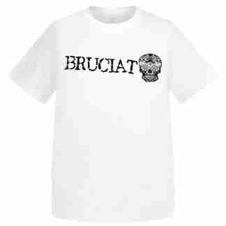 T-shirt “Bruciato” con teschio messicano