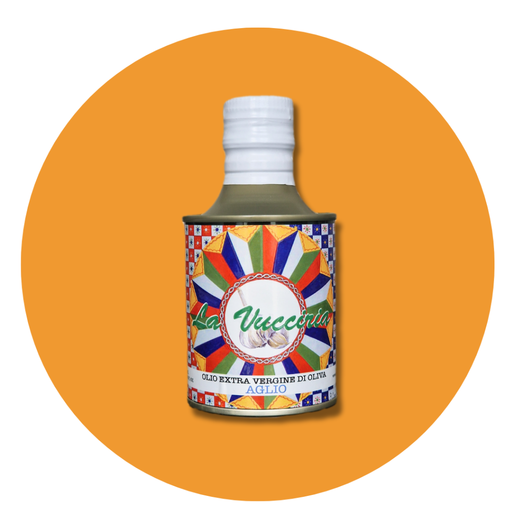 OLIO EXTRAVERGINE AROMATIZZATO ALL’AGLIO 100ml.