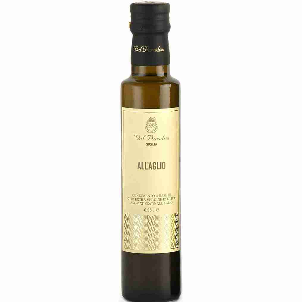 Olio aromatizzato all’Aglio Val Paradiso – 0,25 L