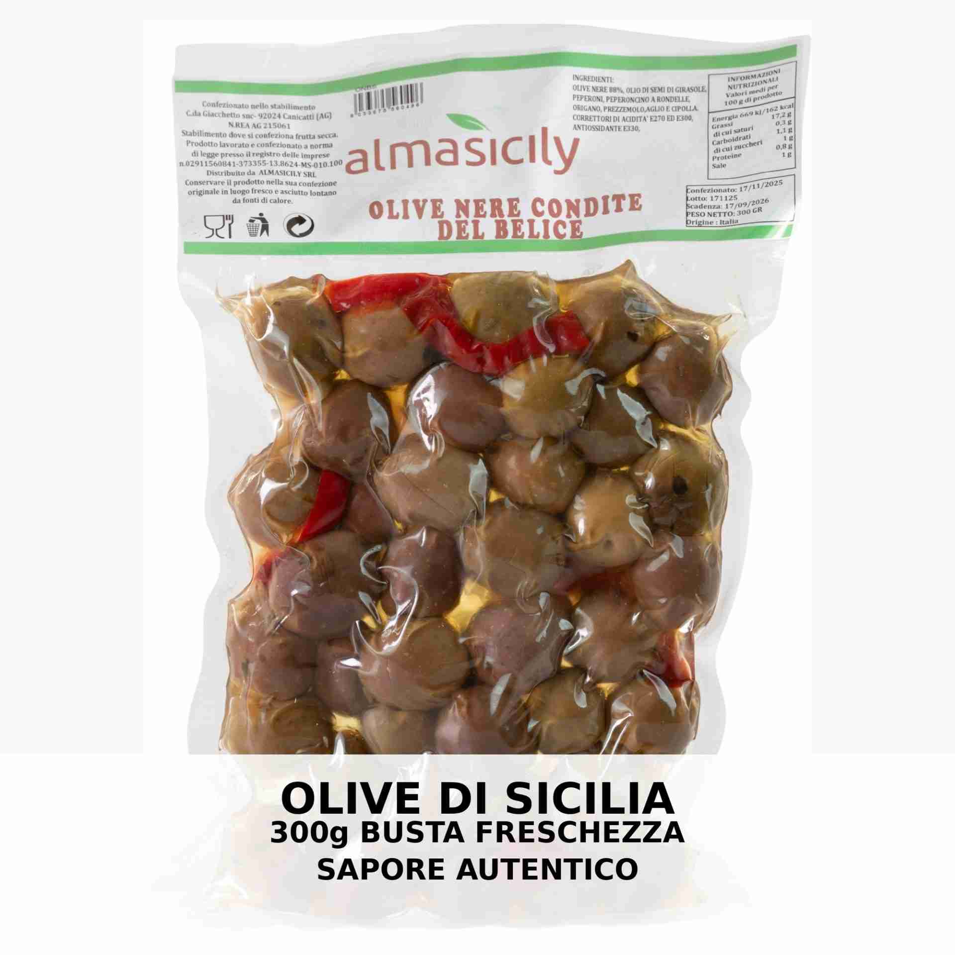 Olive Nere Condite del Belice 300g