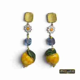 Orecchini “Limoni” in ceramica