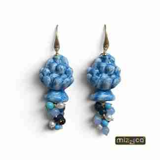Orecchini “Pigna Azzurra”