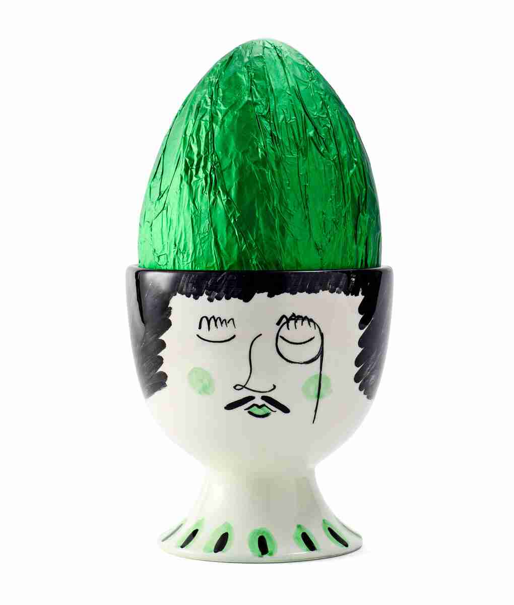 UOVO DI PASQUA al cioccolato fondente e Ceramica di Caltagirone – PASQUALE GRANDE