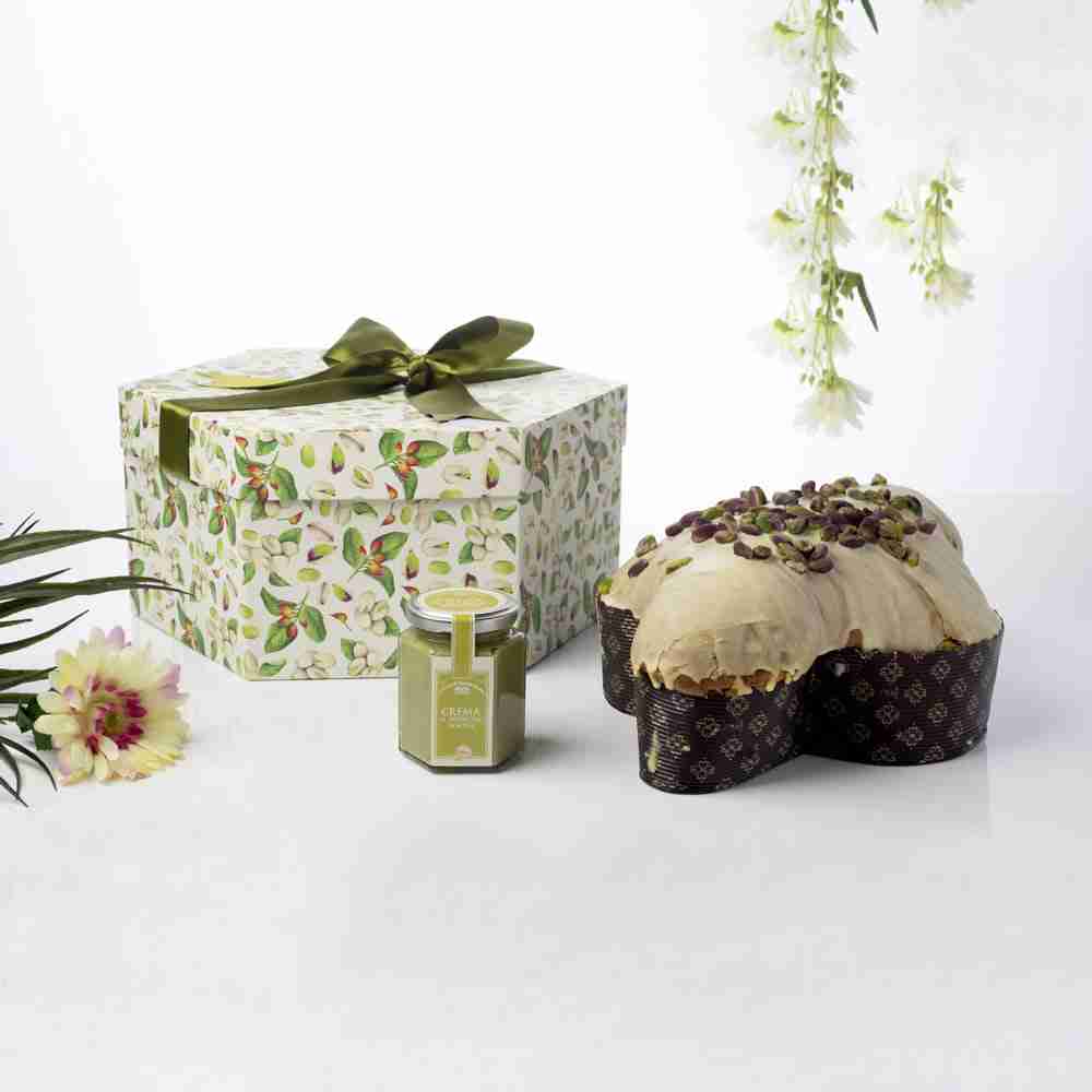 Colomba al pistacchio con crema spalmabile pistacchio