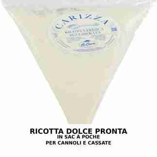 Ricotta Fresca Zuccherata Carizza 500g – Pronta all’Uso per Cannoli e Cassate