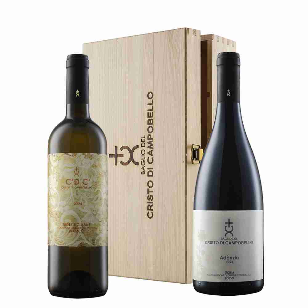 Cassetta in Legno con <br>2 bottiglie da 0,75 lt