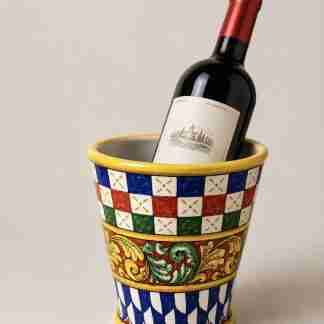 Secchiello Porta Vino Decoro Carretto