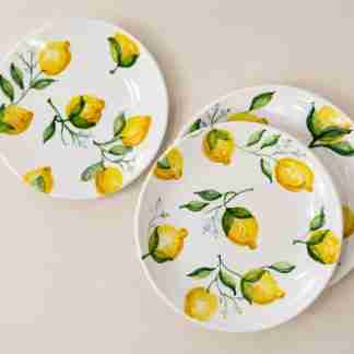 Servizio Piatti Decoro Limoni