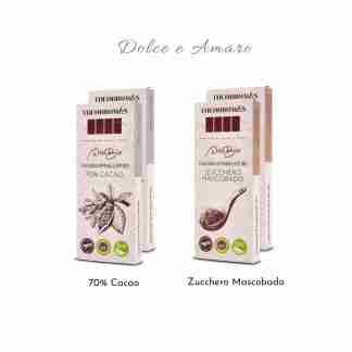 Cioccolato di Modica IGP Biologico – Box DOLCE AMARO – Linea ORO BIO – THEOBROMÀS