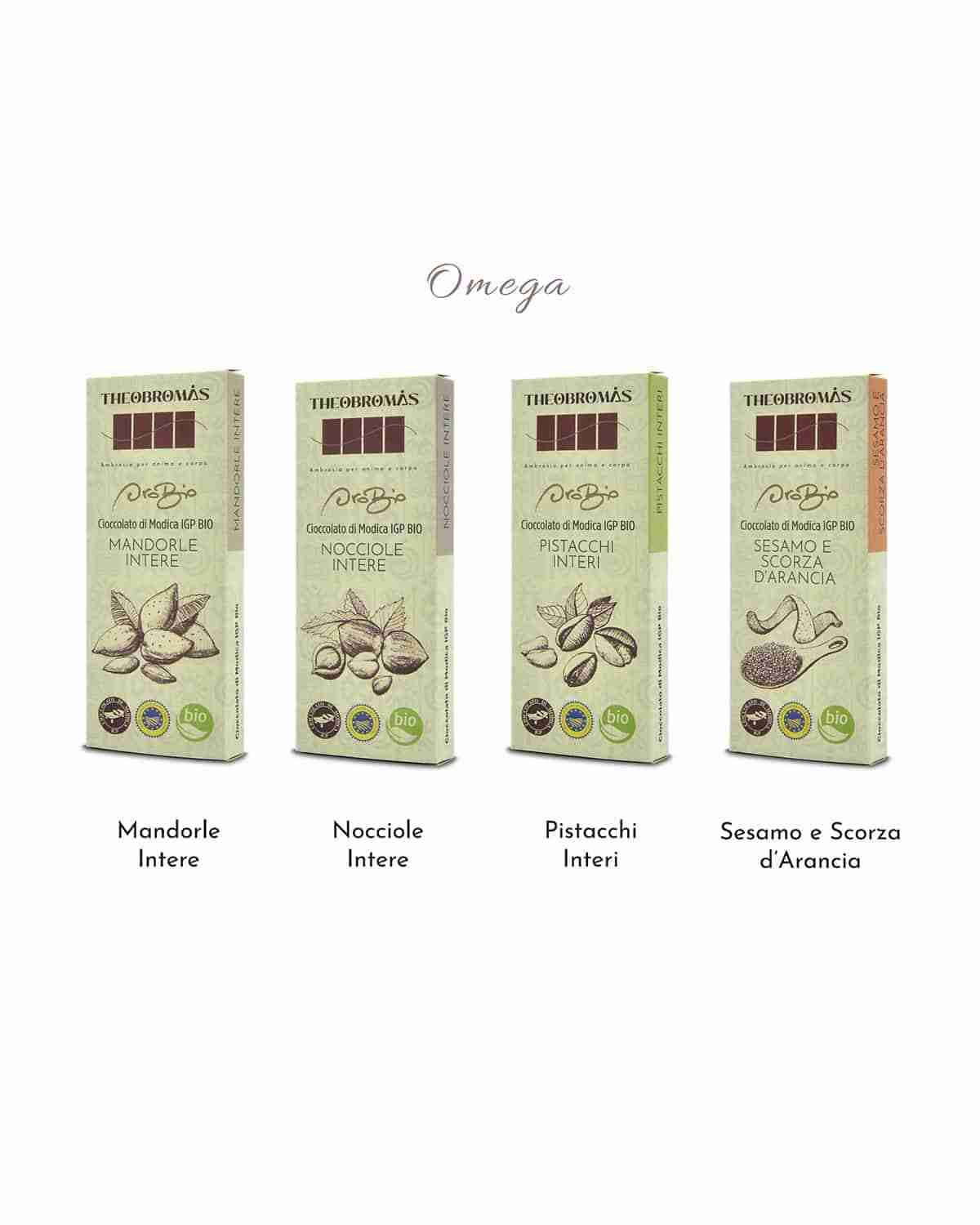 Cioccolato di Modica IGP Biologico – Box OMEGA – Linea ORO BIO – THEOBROMÀS